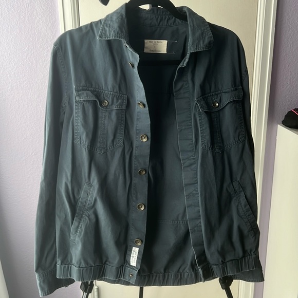 rag & bone Jackets & Blazers - rag & bone dark teal utility jacket